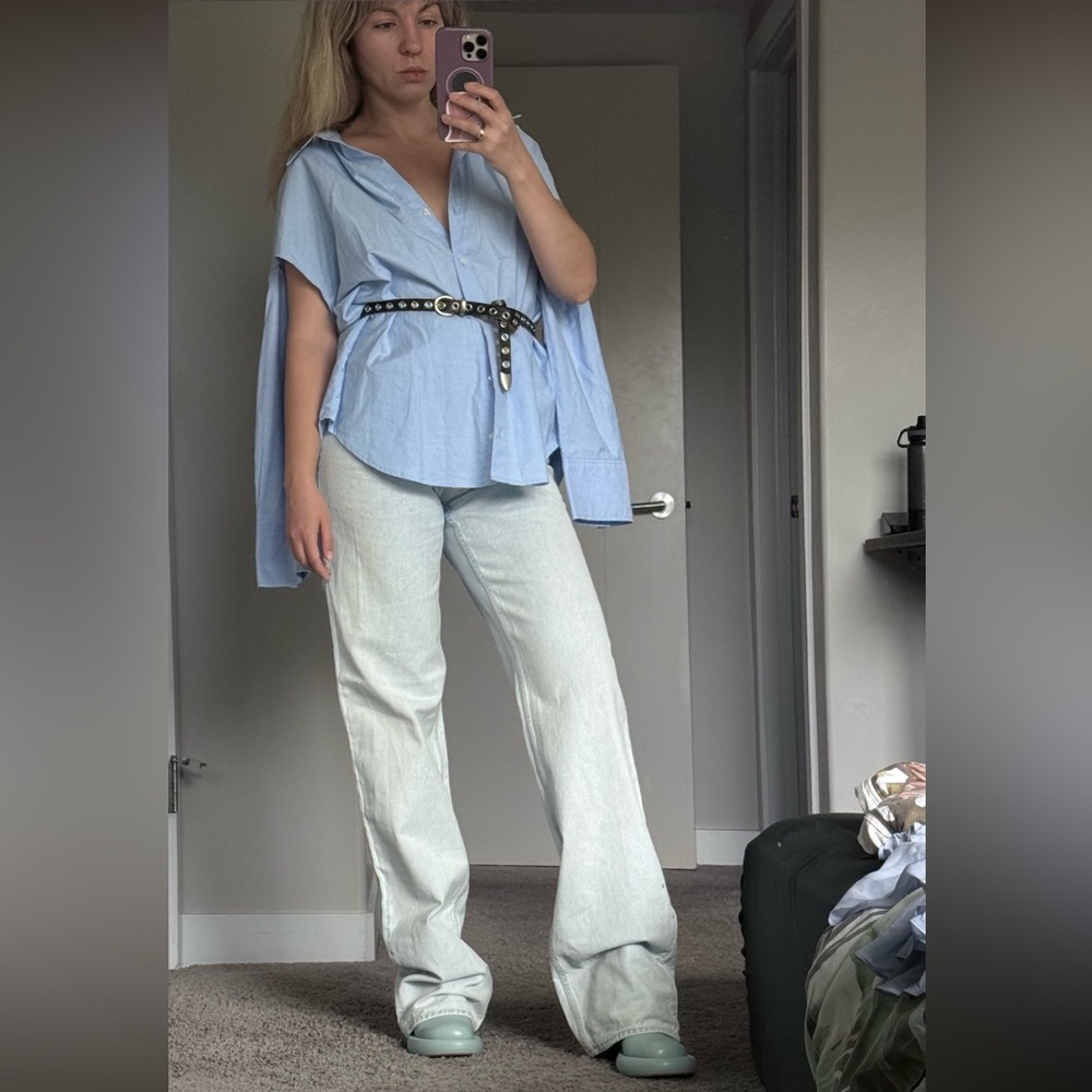 Zara Sky Blue Casual Shirt